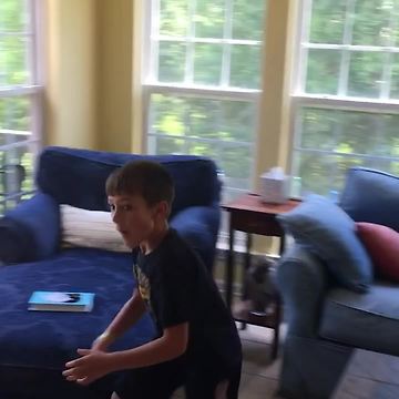 Excited Kid Slams Into Patio Door