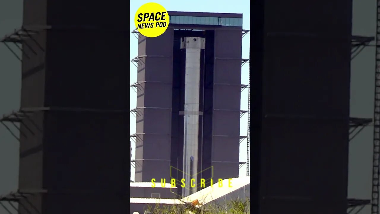 SpaceX Starship Booster 7 in the High Bay at Starbase, Texas