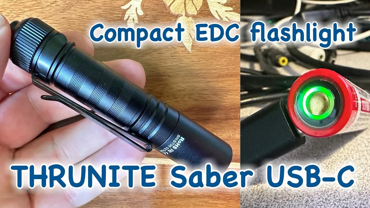 THRUNITE Saber compact EDC flashlight in 4k UHD