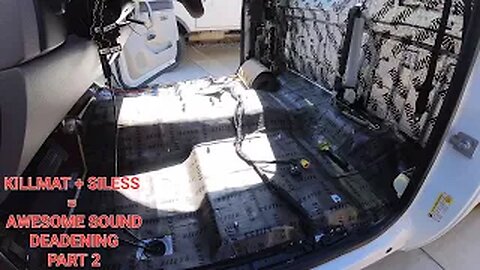 Installing Rockville powered sub PART 2 SILESS + KILLMAT sound deadening