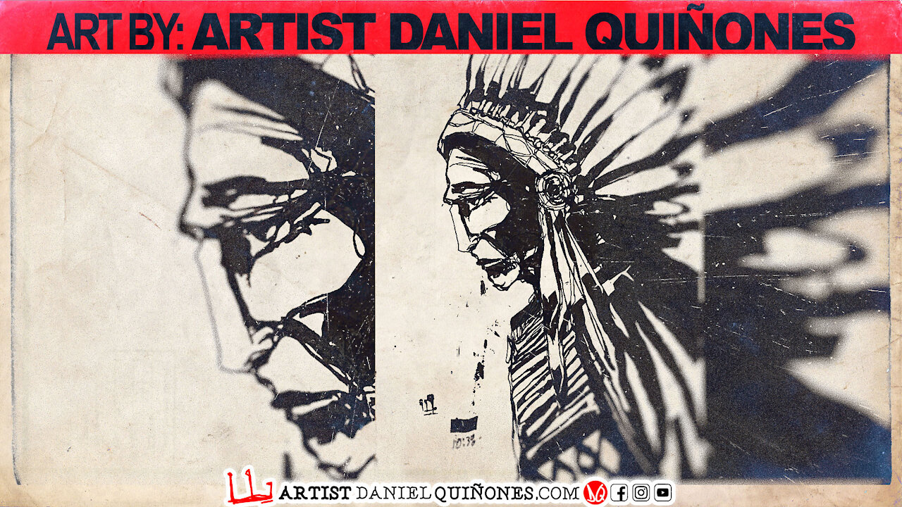 Native American Indian Art | Time-Lapse Drawing & digital art VOL. 3 | - by Artist Daniel Quinones