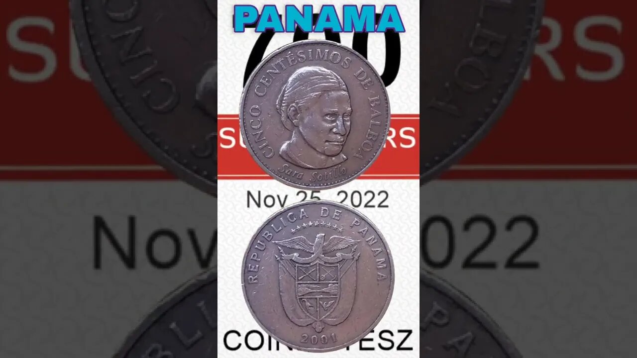 Panama 5 Centesimos 2001.#shorts #coinnotesz #viral