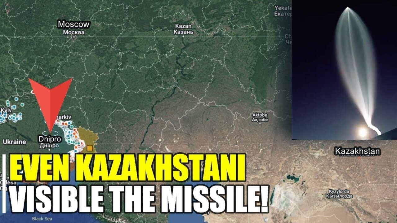 Scary Oreshnik missile heading to Dnipro even visible from Kazakhstan sky!