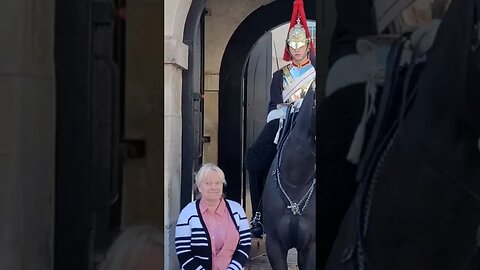 watch her 👀 eyes #horseguardsparade