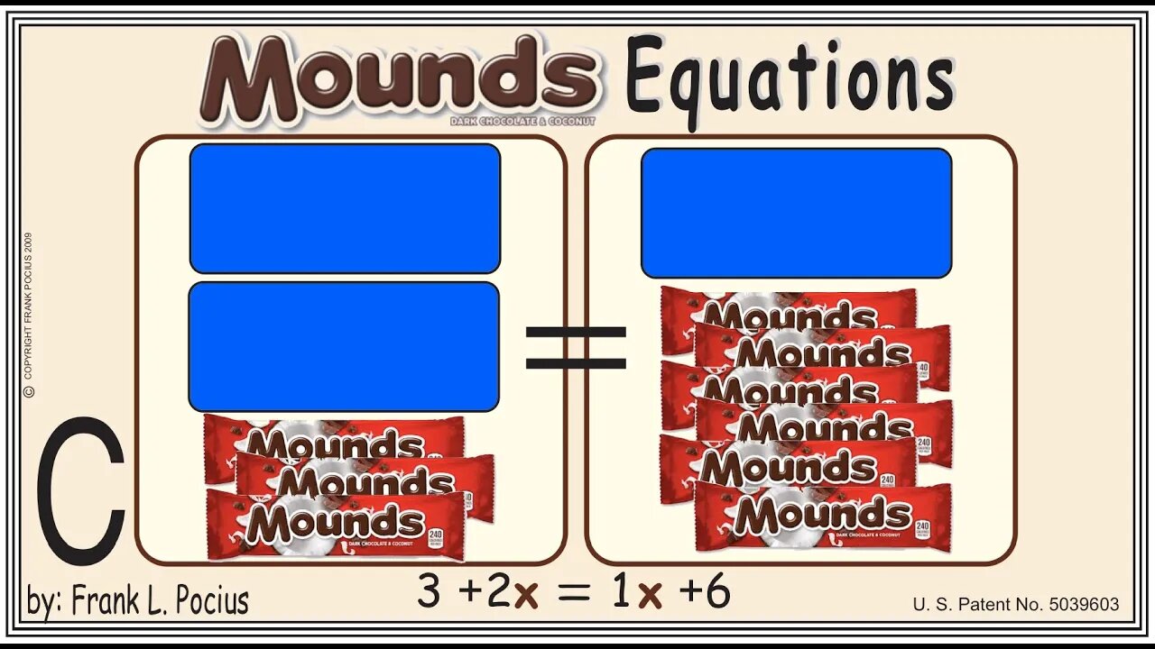 C2_MOUNDS_X(notation) 3+2x=1x+6 _ SOLVE BASIC EQUATIONS _ SOLVE BASIC WORD PROBLEMS