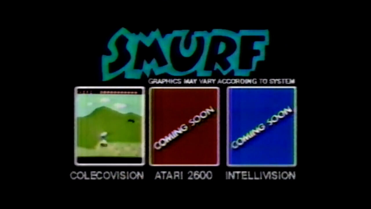 1983 - Classic Ad for 'Smurf' Video Game Cartridge