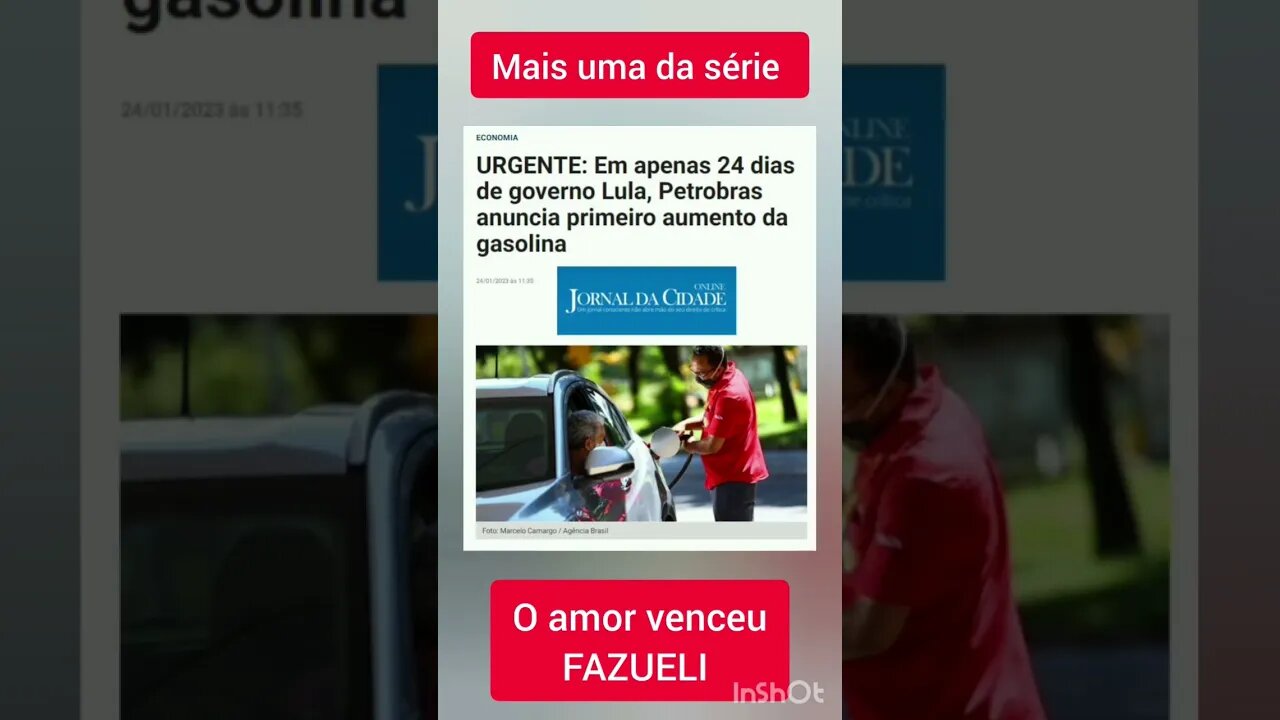 FAZUELI O AMOR VENCEU: Primeiro aumento de combustível em 24 dias de governo