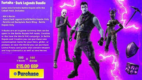 The New "DARK LEGENDS" Skin Pack In Fortnite! (New Skin Bundle!)