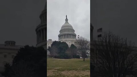 2/17/22 Nancy Drew in DC- Video 3- Peek at the Capital Fence-POW Flag Only on This Side