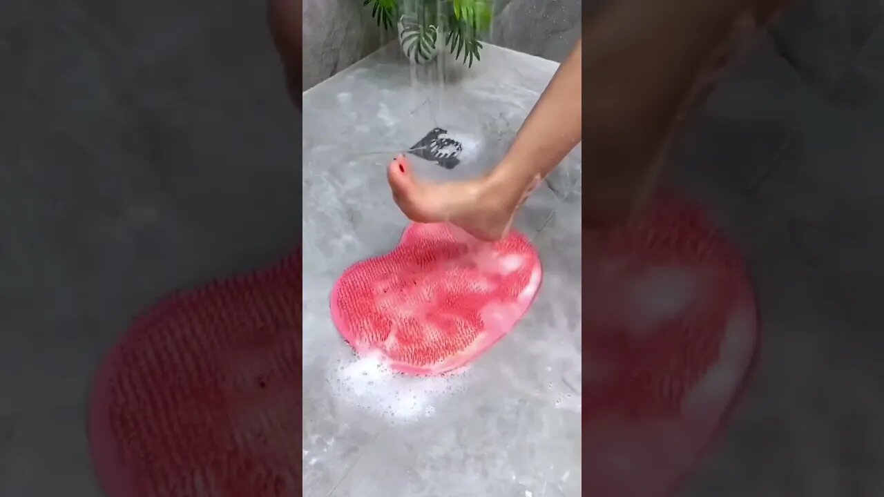 ⭐Product Link in Comments/Bio⭐ Indulge in relaxation with silicone foot massage brush and shower mat