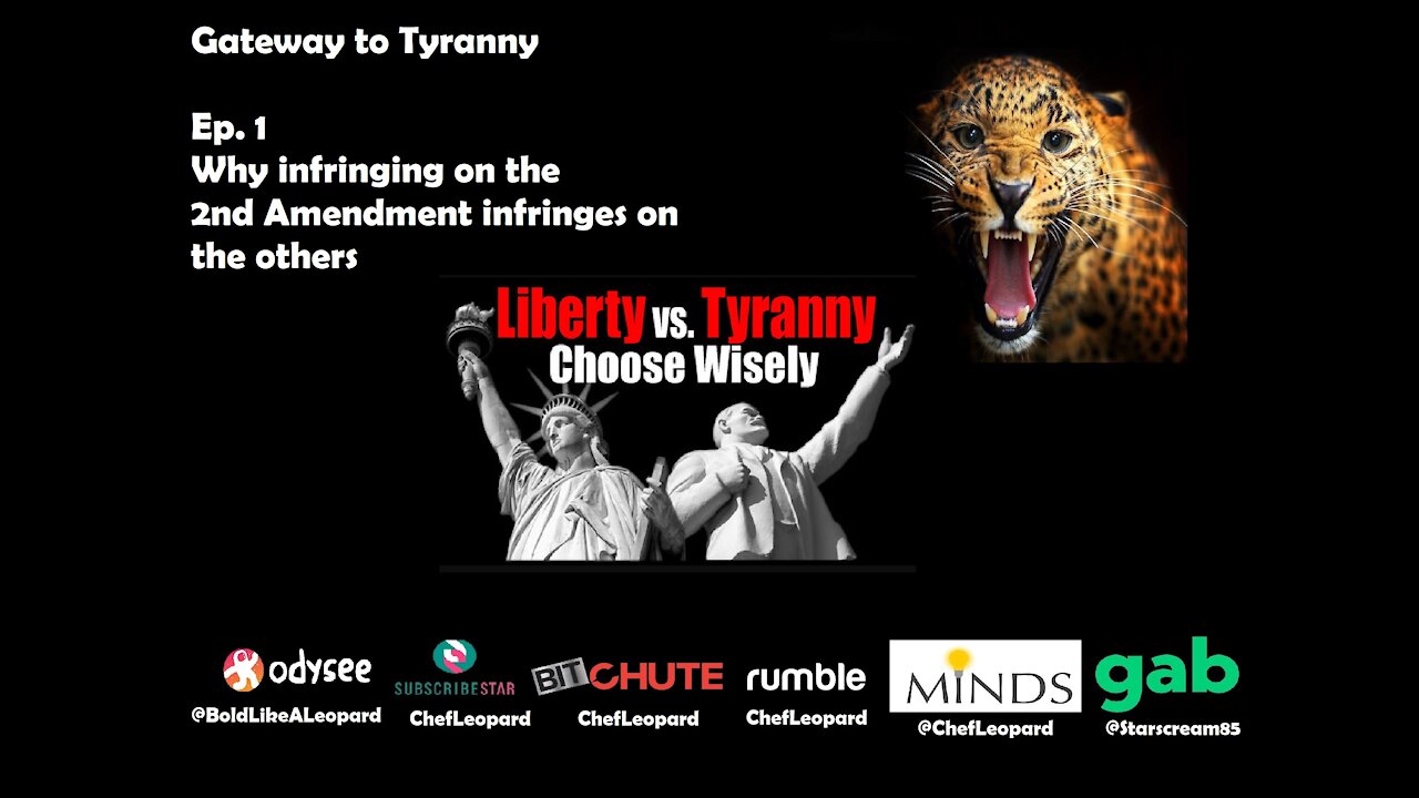 Gateway to Tyranny Ep. 1: Infringing on the #2ndAmendment infringes on rest of the Bill of Rights.