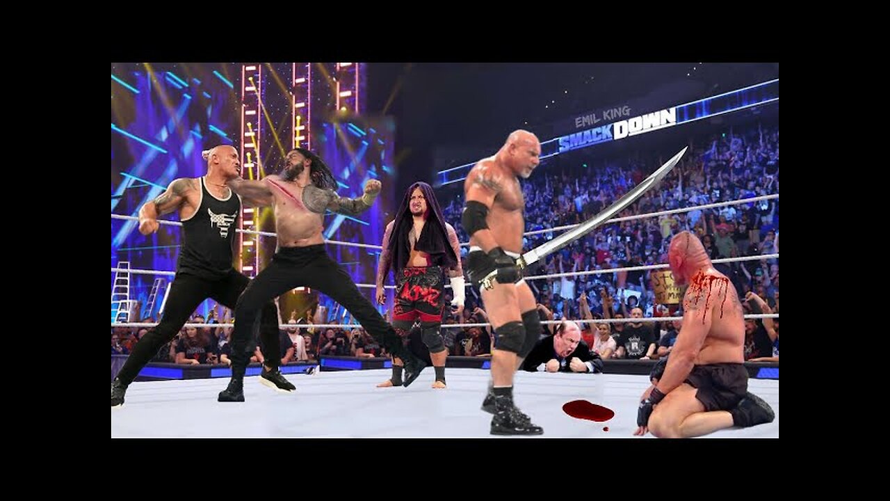 WWE 19 March 2024 Roman Reigns VS Brock Lesnar VS Goldberg VS The Rock VS Solo Sikoa