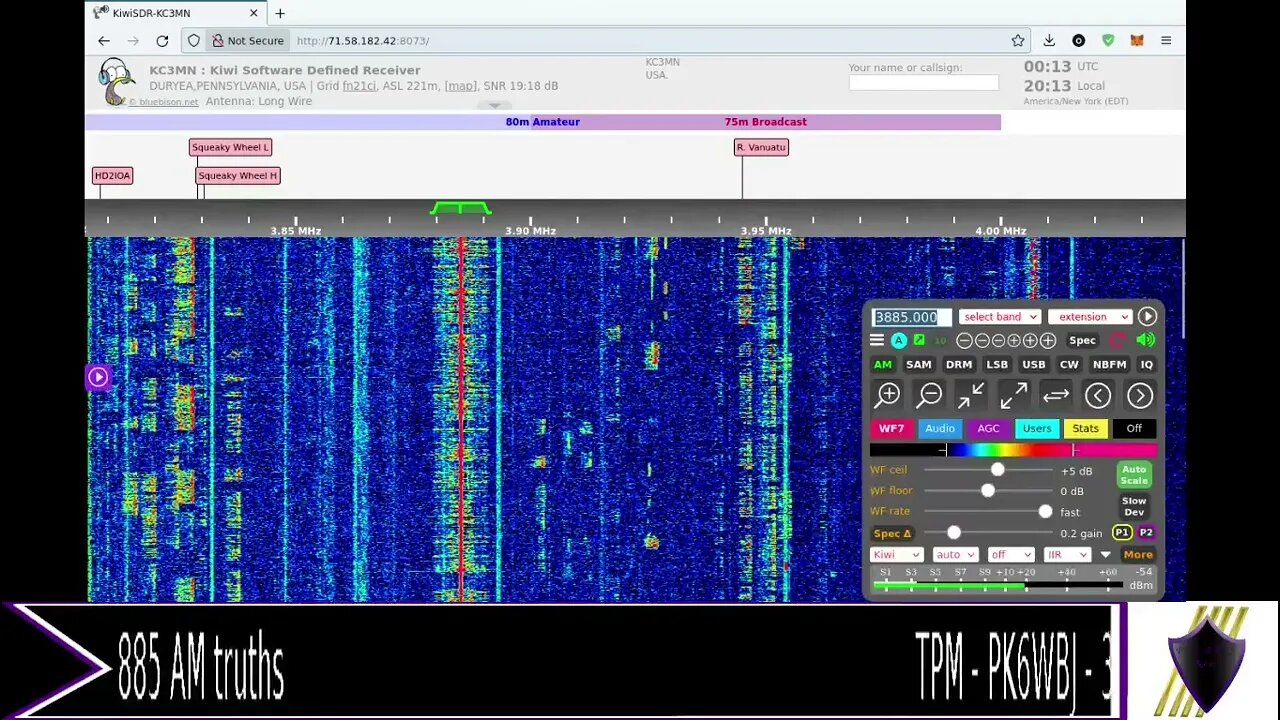 TPM - PK6WBJ - Truths on 3885 KC's east coast AM 80 meters