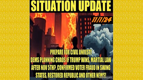 SG Anon. Juan O Savin ~ Situation Update 11/1/24 ~ Restored Republic > Judy Byington- Q+ White Hats