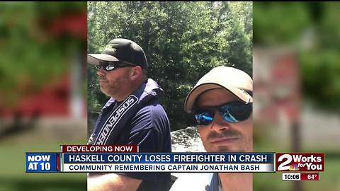 Haskell County firefighter killed in crash