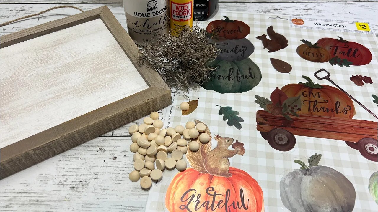 Super Easy Fall Decor || Using Window Clings [ Just 1 Easy DIY ]