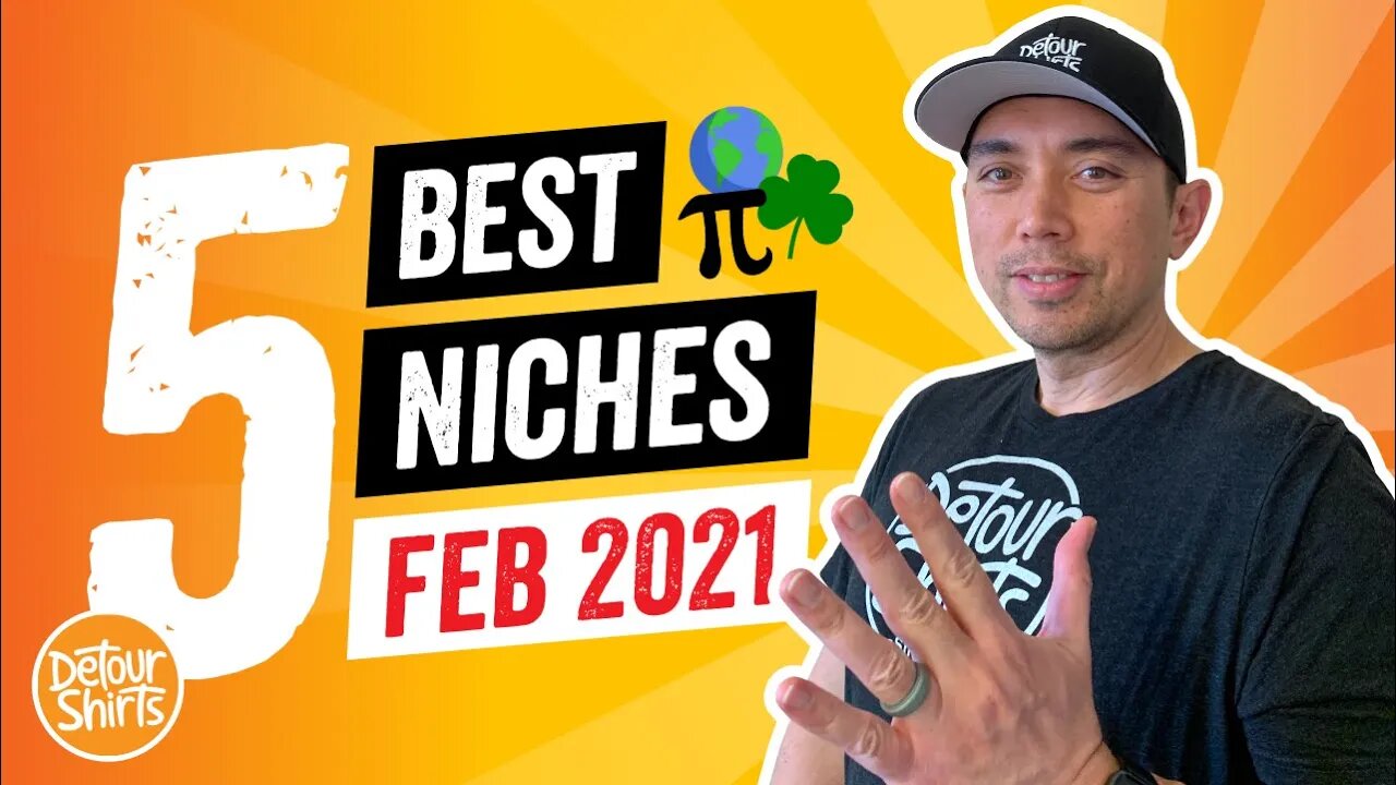 Top 5 Print on Demand Niches for February 2021 🔥Niche Research. Learn what T-Shirt Topics to Design