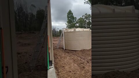 It rained on the new roof and collected 1075 litres