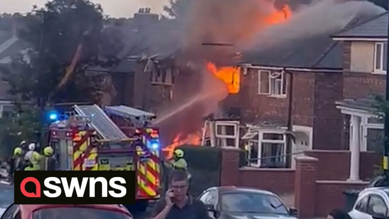 **ADDITIONAL FOOTAGE** Footage shows gas explosion at a property in Birmingham