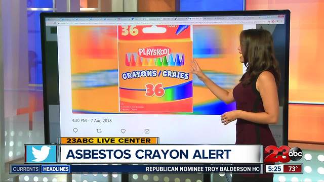 Playskool crayons test positive for asbestos