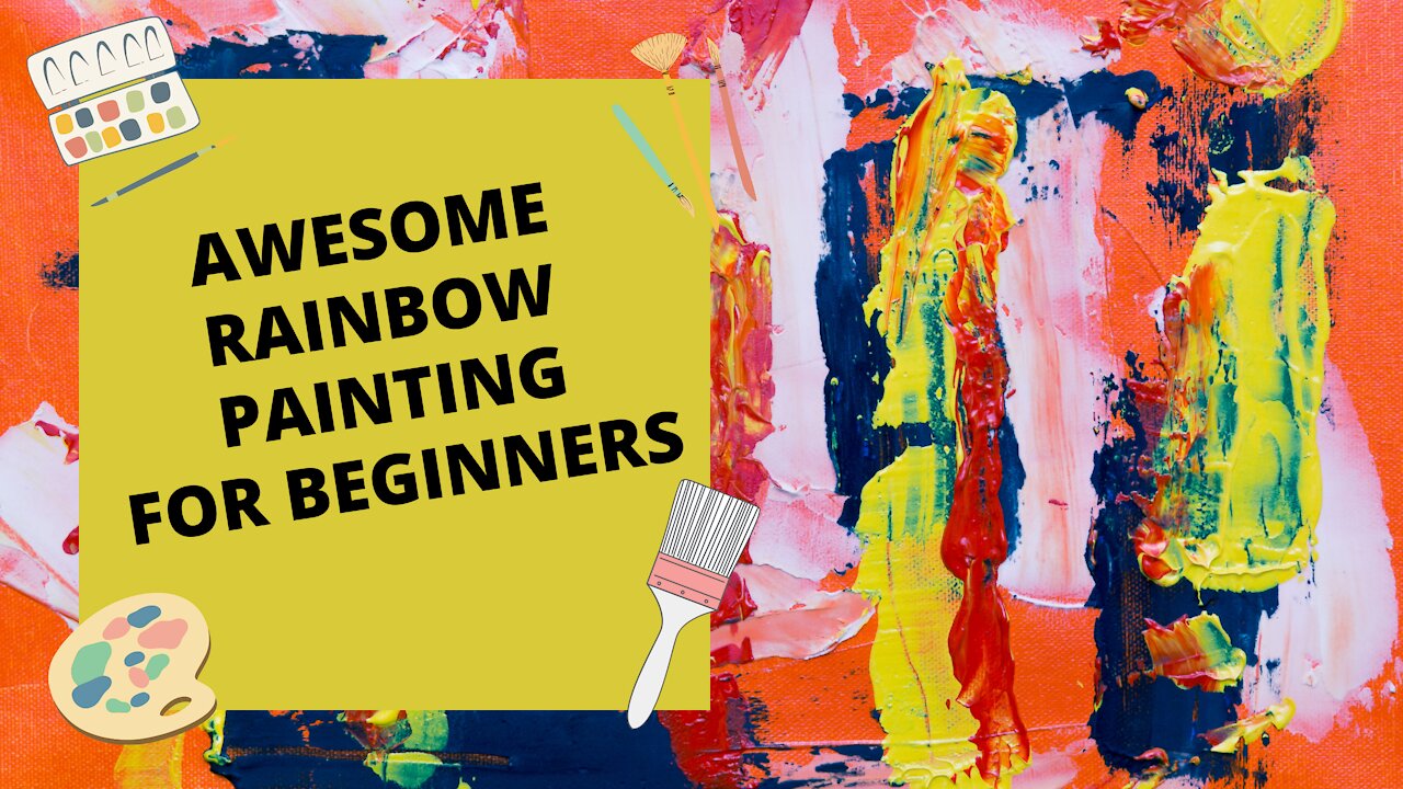 Rainbow Painting for beginners. Awesome!