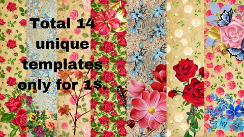 Junk journal kit | Decorative paper | Digital junk journal | Floral junk journal.