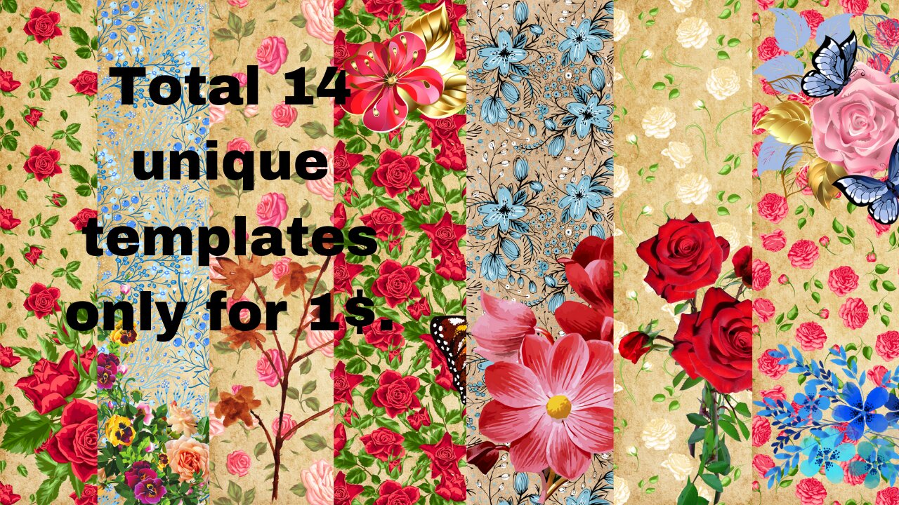 Junk journal kit | Decorative paper | Digital junk journal | Floral junk journal.