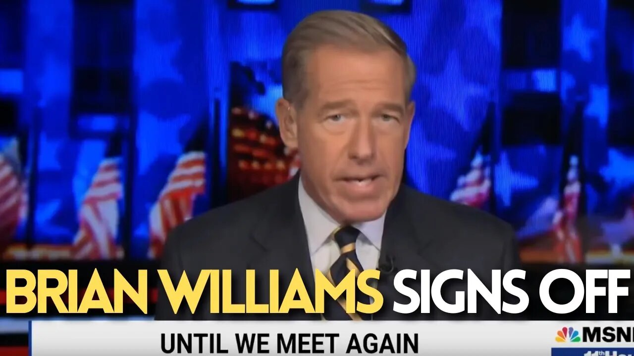 BRIAN WILLIAMS QUITS MSNBC LIVE ON AIR