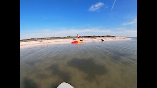 Kayaking and SUP off port aransas and shamrock island