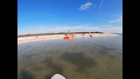Kayaking and SUP off port aransas and shamrock island