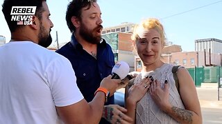 Texas couple CLASH over politics in WILD street interview