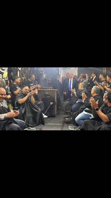 Donald Trump Applauded During Visit to Black Barber Shop in the Bronx, NY (10/17/24)