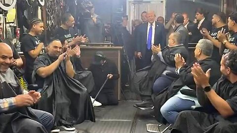 Donald Trump Applauded During Visit to Black Barber Shop in the Bronx, NY (10/17/24)