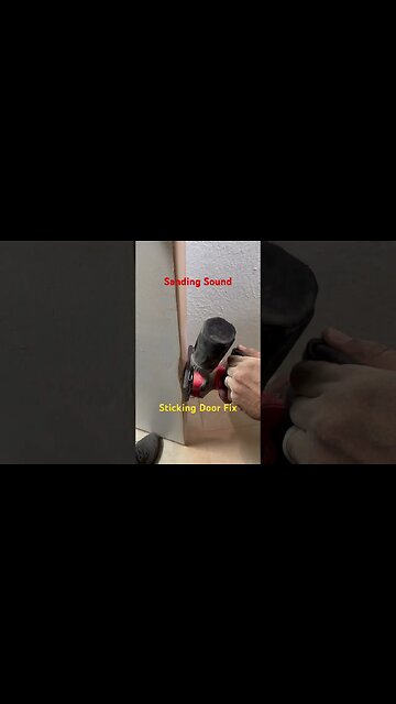 21 seconds of Sanding Sounds. Fixing the stock door after a ground shift ￼￼￼