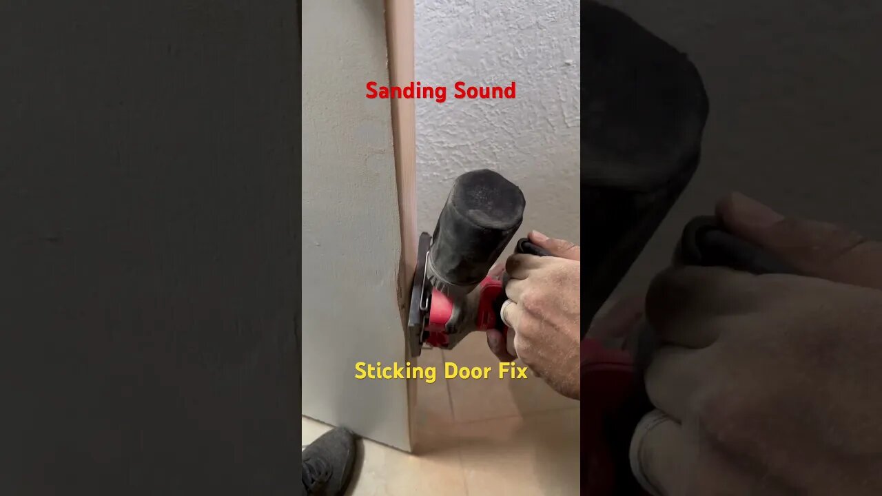 21 seconds of Sanding Sounds. Fixing the stock door after a ground shift ￼￼￼