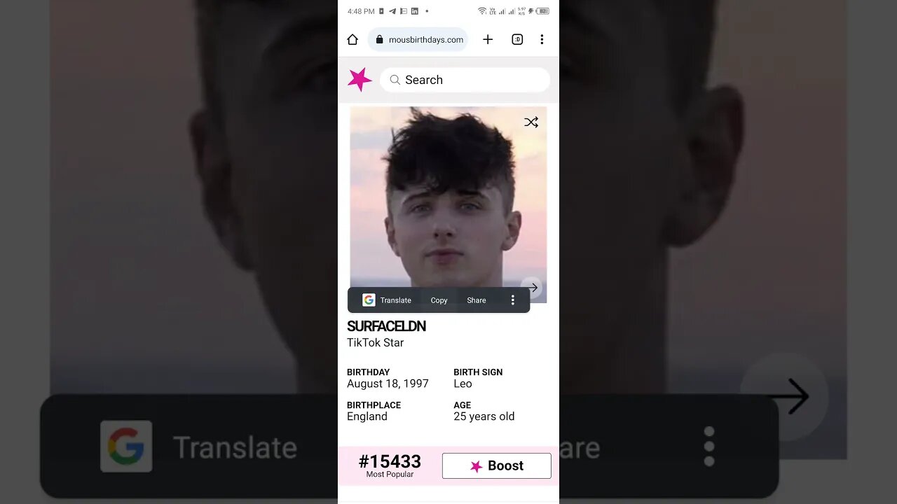 HAPPY 25 BIRTHDAY SURFACELDN TikTok Star