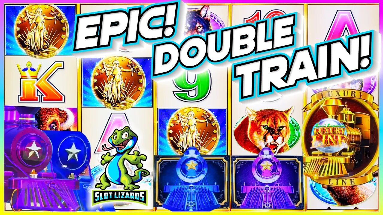 EPIC LONG DOUBLE TRAIN Better Than JACKPOT WIN! Luxury Line Buffalo Slot
