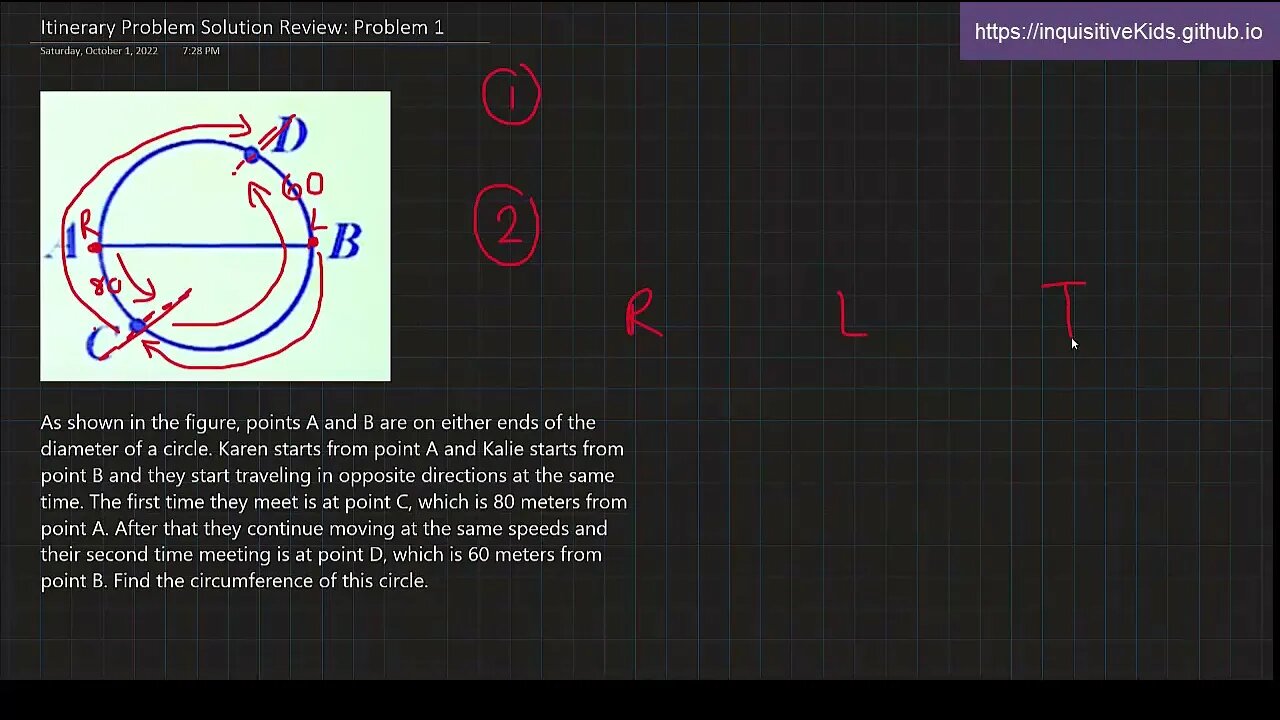 6th Grade Itinerary Problem Solution Review: Problem 1