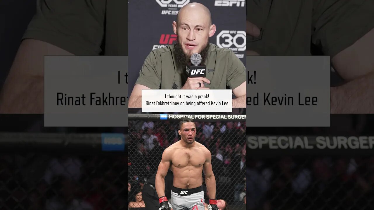 I thought it was a prank! Rinat Fakhretdinov on being matched up with Kevin Lee | #UFC #UFCVegas76