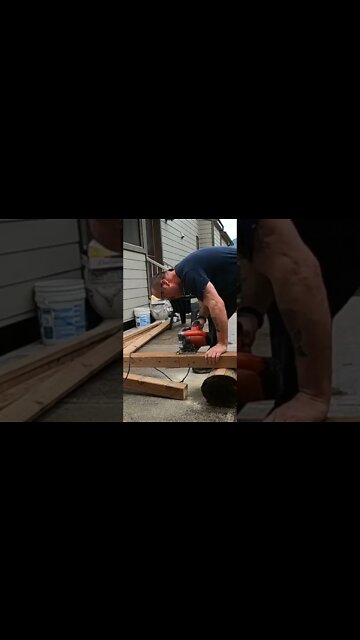 Cutting some 4x4 posts. #shorts #handyman