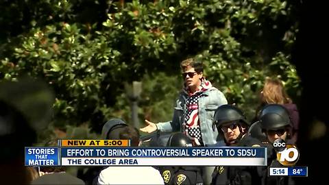 Effort to bring controversial speaker to SDSU