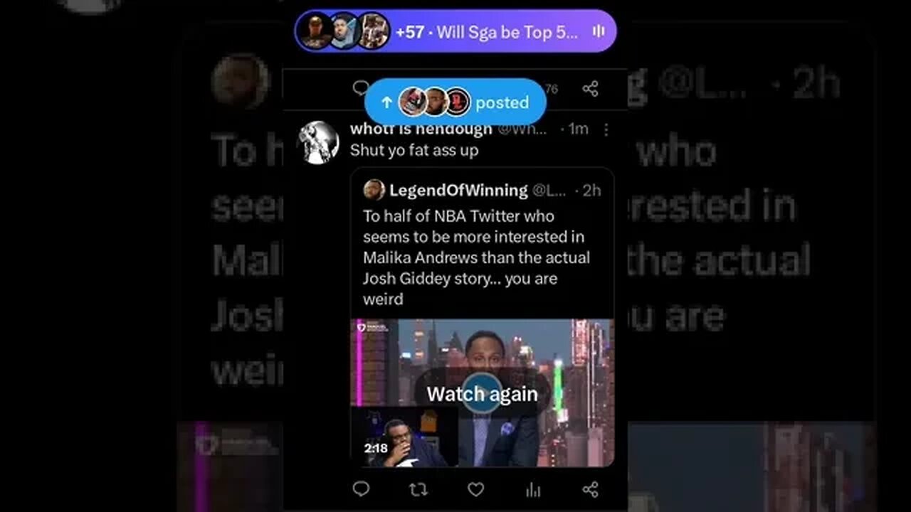 @LegendOfWinningNBA IS A CLOWN MAKING UP NARRATIVES TO PROTECT MALIKA ANDREWS *MUST WATCH