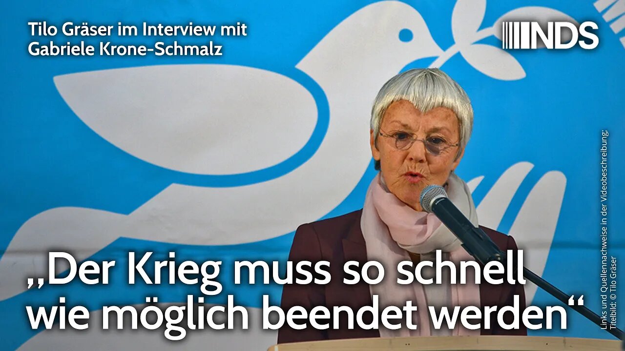 Gabriele Krone-Schmalz: „Der Krieg muss so schnell wie möglich beendet werden“ | Tilo Gräser | NDS