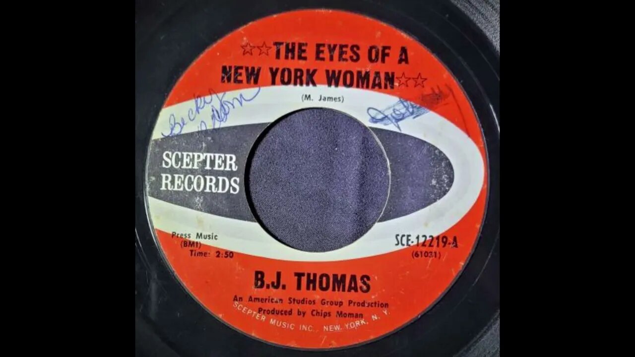 B.J. Thomas – The Eyes of a New York Woman