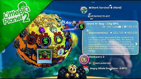 LittleBigPlanet 2 Most Played Levels as of February 2023