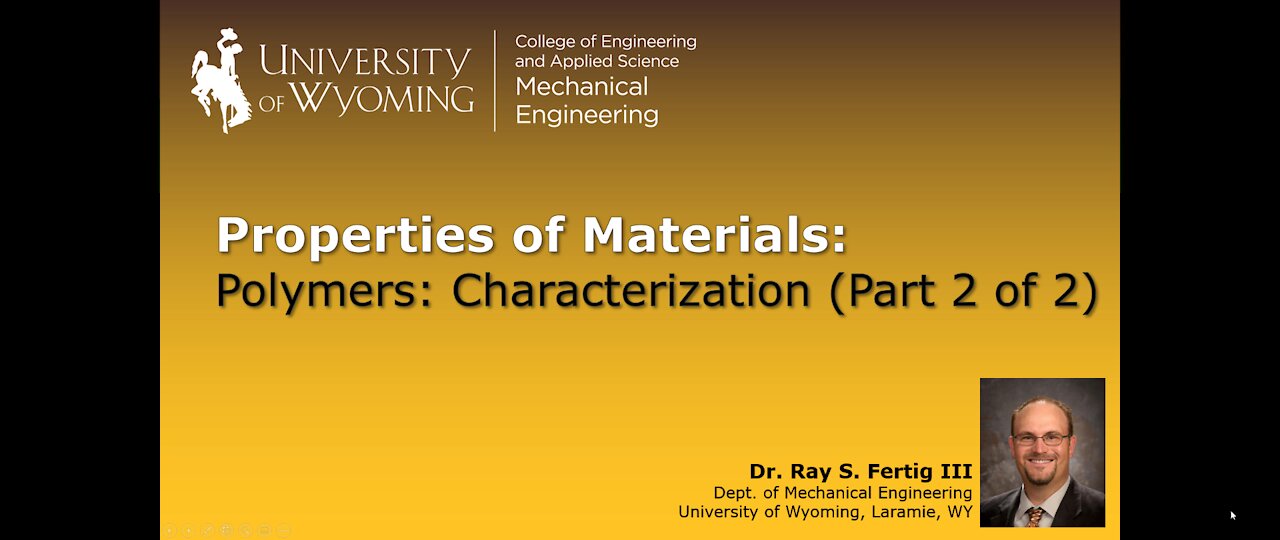 Polymers - Characterization (Part 2 of 2)