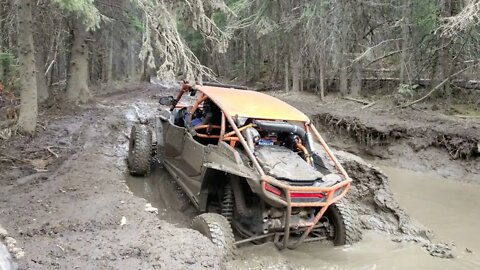4x4 Turbo UTV stuck in the mud