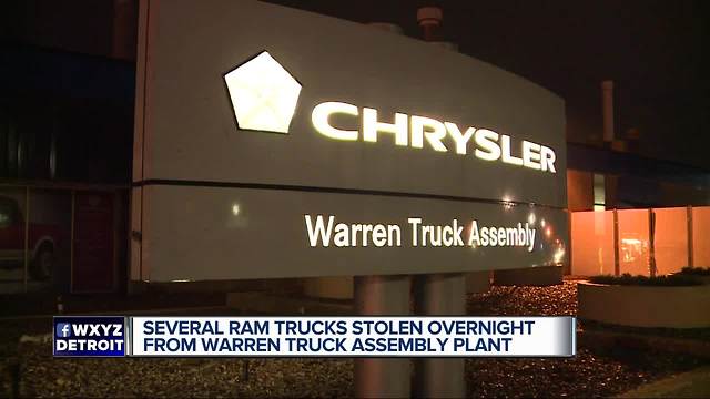 Nine brand new trucks stolen from Fiat Chrysler storage lot in Warren