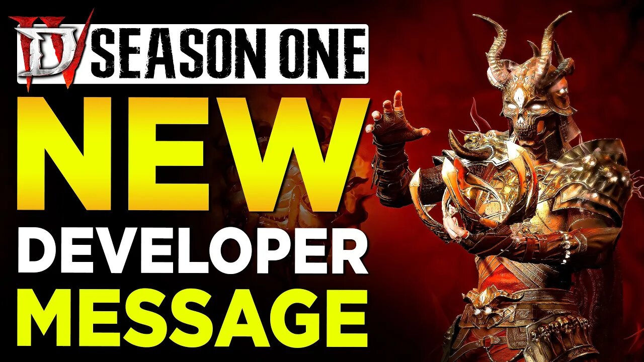 Diablo 4 Season 1 DEV UPDATE - Diablo IV Season of the Malignant
