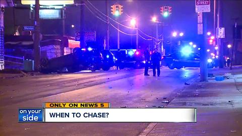 Critical moment to initiate a police chase varies by department